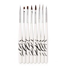 8 STÜCKE Zebra Nail Art Dotting Maniküre Malerei Zeichnung Polnisch Pinsel Stift Werkzeuge Nagelbürste